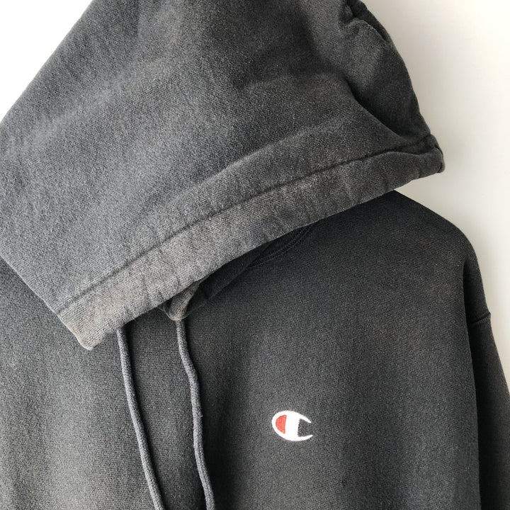 Champion REVERSE WEAVE Reverse Weave Sweat Pullover Hoodie Men's XL cotton black type Vintage Second Hand