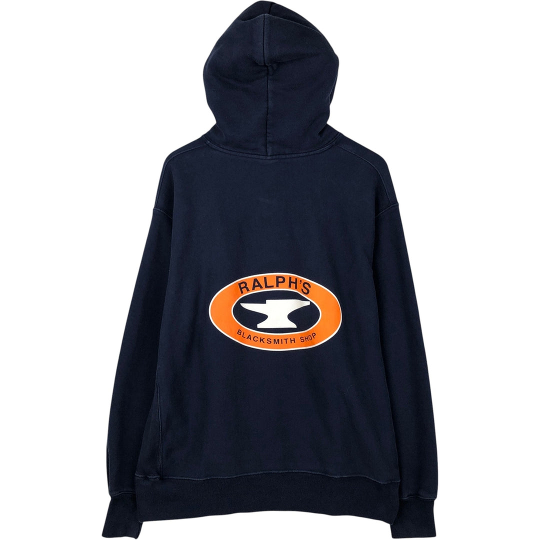 2000'S Champion sweatshirt pullover hoodie, men's size XL (approx.) cotton navy blue type Vintage Second Hand