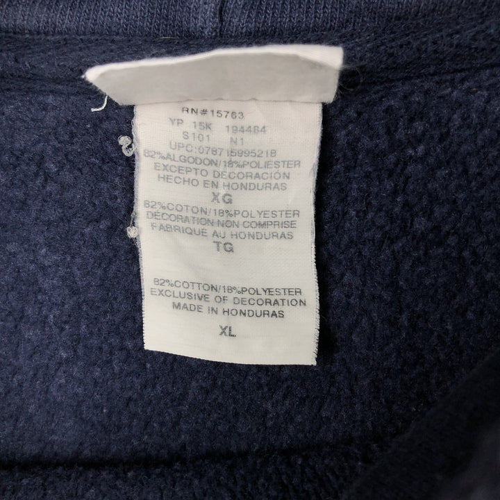 2000'S Champion sweatshirt pullover hoodie, men's size XL (approx.) cotton navy blue type Vintage Second Hand