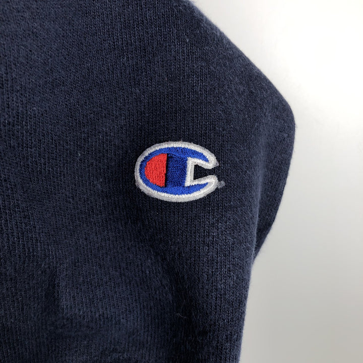 2000'S Champion sweatshirt pullover hoodie, men's size XL (approx.) cotton navy blue type Vintage Second Hand