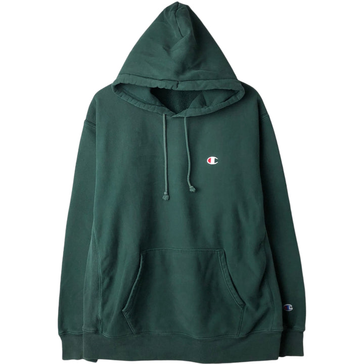 Champion REVERSE WEAVE Reverse Weave Sweat Pullover Hoodie Men's XL cotton Green type dark green Vintage Second Hand