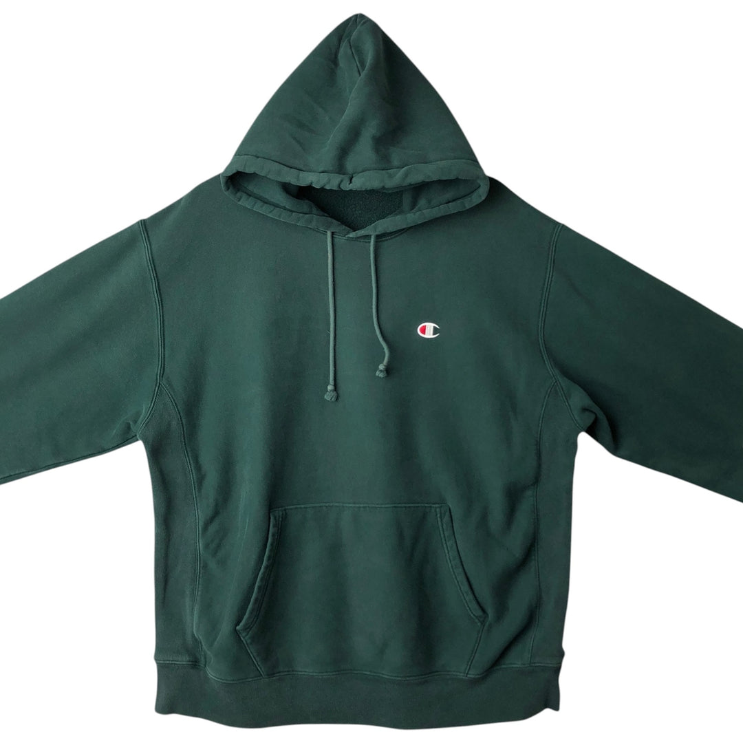 Champion REVERSE WEAVE Reverse Weave Sweat Pullover Hoodie Men's XL cotton Green type dark green Vintage Second Hand