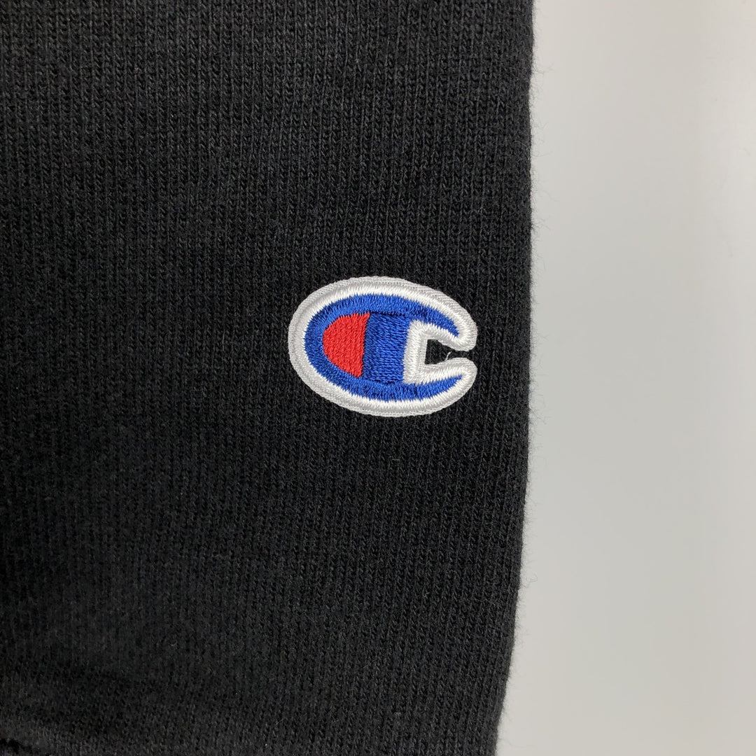 2000'S Champion sweatshirt pullover hoodie, men's size L (approx.) cotton black type Vintage Second Hand