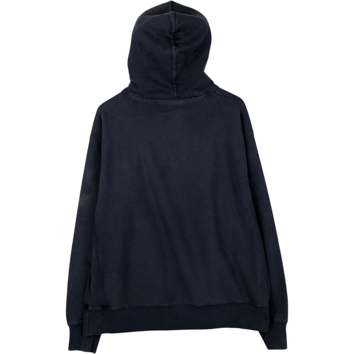 2000'S Champion sweatshirt pullover hoodie, men's size XL (approx.) cotton navy blue type Vintage Second Hand