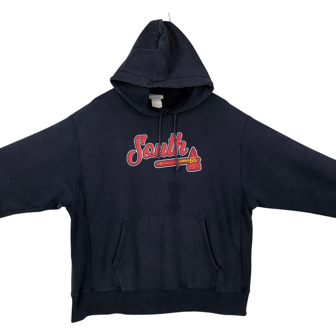 2000'S Champion sweatshirt pullover hoodie, men's size XL (approx.) cotton navy blue type Vintage Second Hand