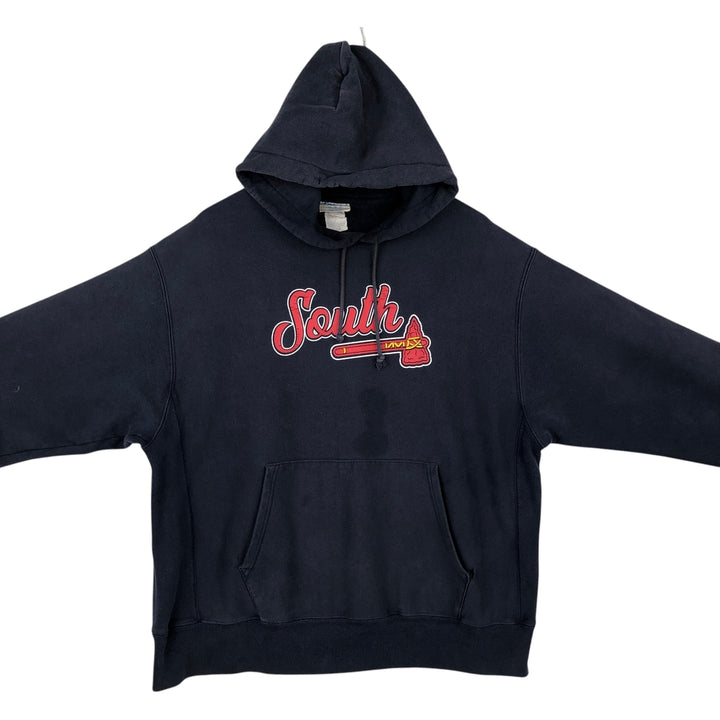 2000'S Champion sweatshirt pullover hoodie, men's size XL (approx.) cotton navy blue type Vintage Second Hand