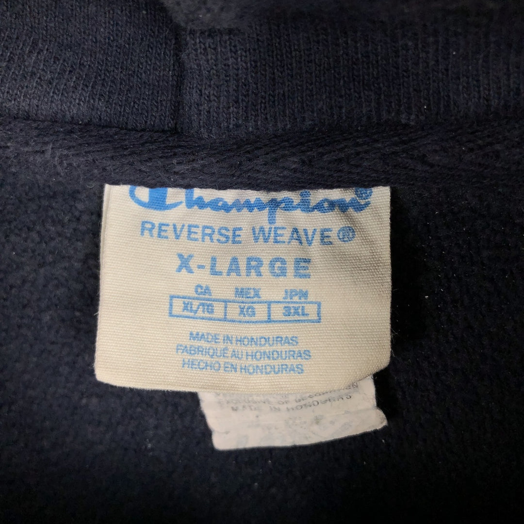 2000'S Champion sweatshirt pullover hoodie, men's size XL (approx.) cotton navy blue type Vintage Second Hand