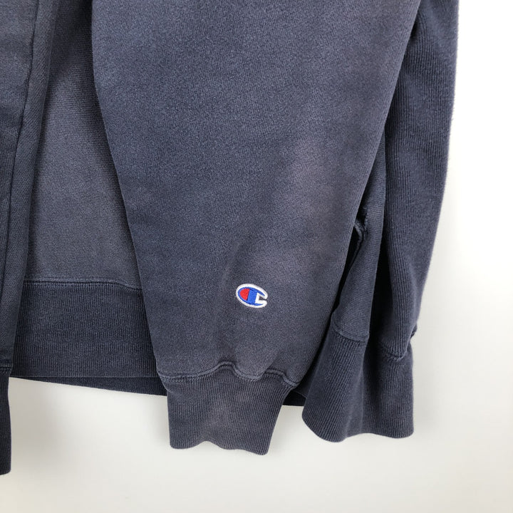 2000'S Champion sweatshirt pullover hoodie, men's size XL (approx.) cotton navy blue type Vintage Second Hand