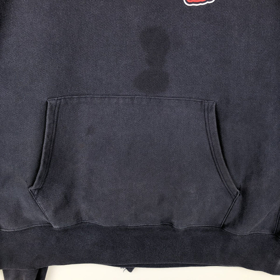 2000'S Champion sweatshirt pullover hoodie, men's size XL (approx.) cotton navy blue type Vintage Second Hand