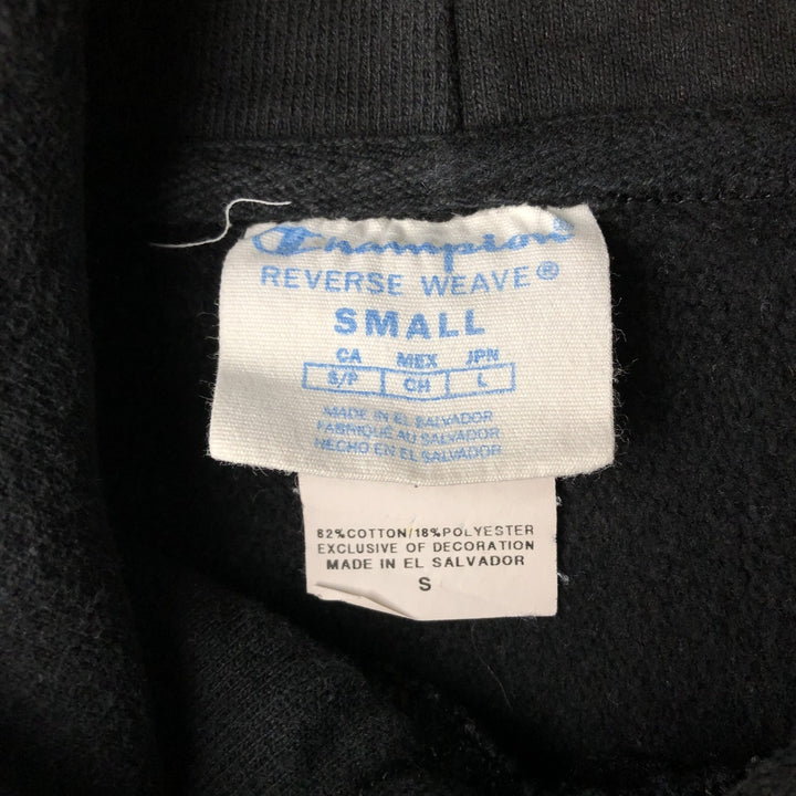 Champion REVERSE WEAVE College Sweat Full-Zip Hoodie, Men's Size S (approx.) cotton black type Vintage Second Hand