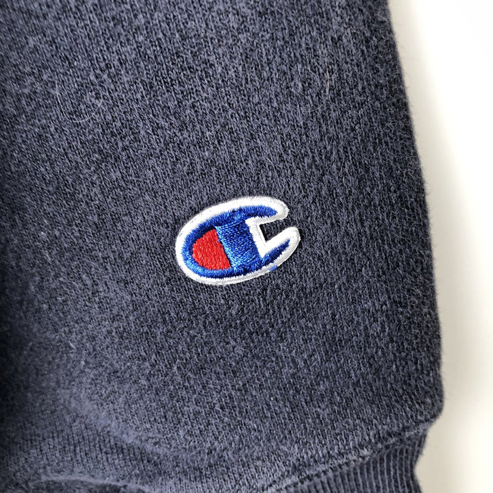 Champion REVERSE WEAVE College Sweat Full-Zip Hoodie, Men's Size M (approx.) cotton navy blue type Vintage Second Hand