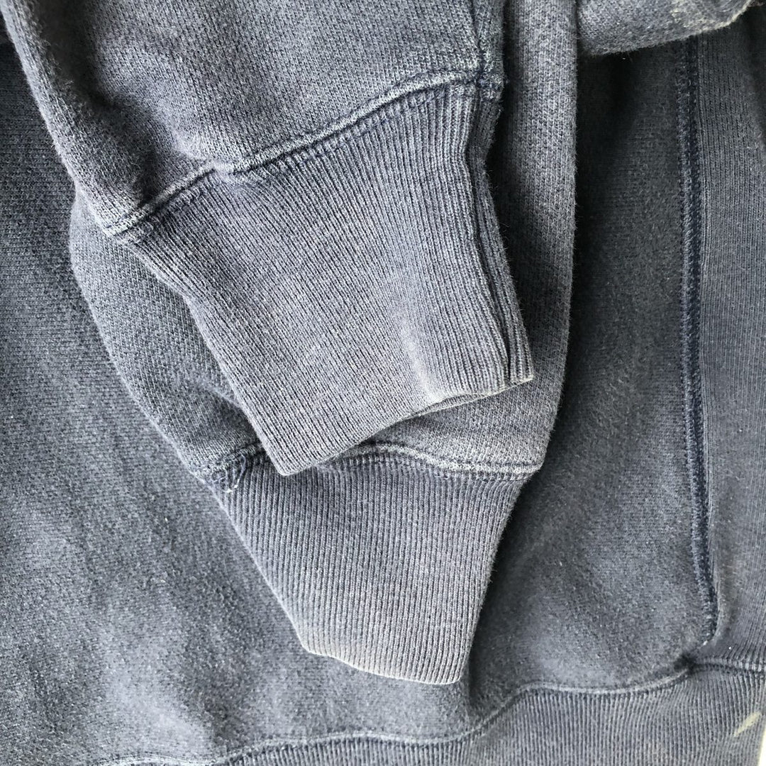 Champion REVERSE WEAVE College Sweat Full-Zip Hoodie, Men's Size M (approx.) cotton navy blue type Vintage Second Hand