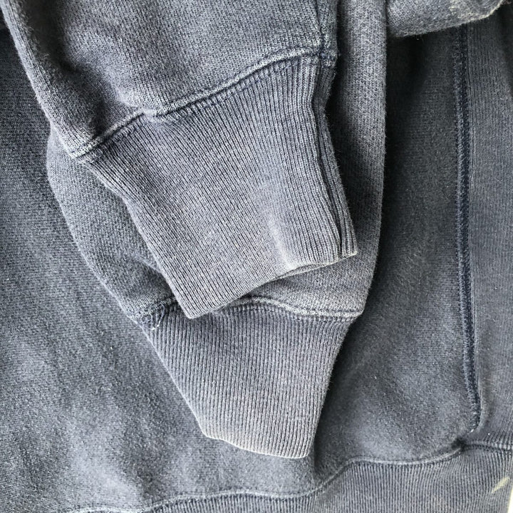 Champion REVERSE WEAVE College Sweat Full-Zip Hoodie, Men's Size M (approx.) cotton navy blue type Vintage Second Hand