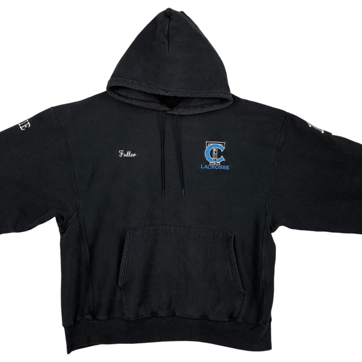 2000'S Champion sweatshirt pullover hoodie, men's size XL (approx.) cotton Charcoal Vintage Second Hand