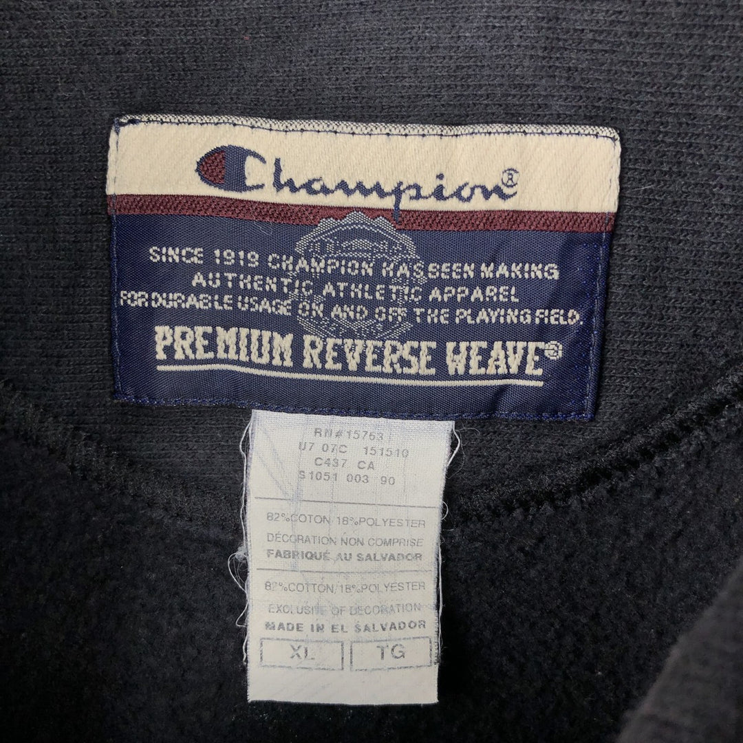 2000'S Champion sweatshirt pullover hoodie, men's size XL (approx.) cotton Charcoal Vintage Second Hand