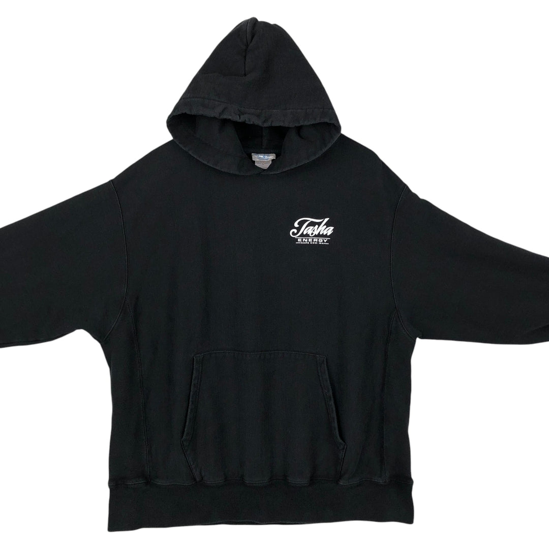 2000'S Champion Advertising Sweatshirt Pullover Hoodie, Men's Size XL (approx.) cotton Charcoal Vintage Second Hand