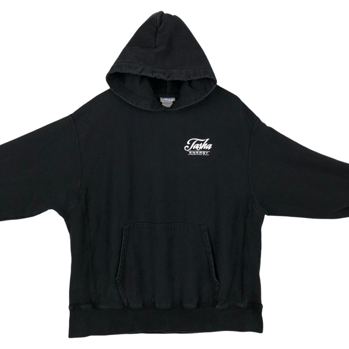 2000'S Champion Advertising Sweatshirt Pullover Hoodie, Men's Size XL (approx.) cotton Charcoal Vintage Second Hand