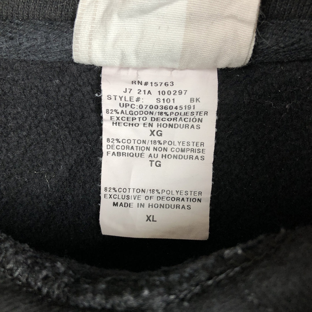 2000'S Champion Advertising Sweatshirt Pullover Hoodie, Men's Size XL (approx.) cotton Charcoal Vintage Second Hand