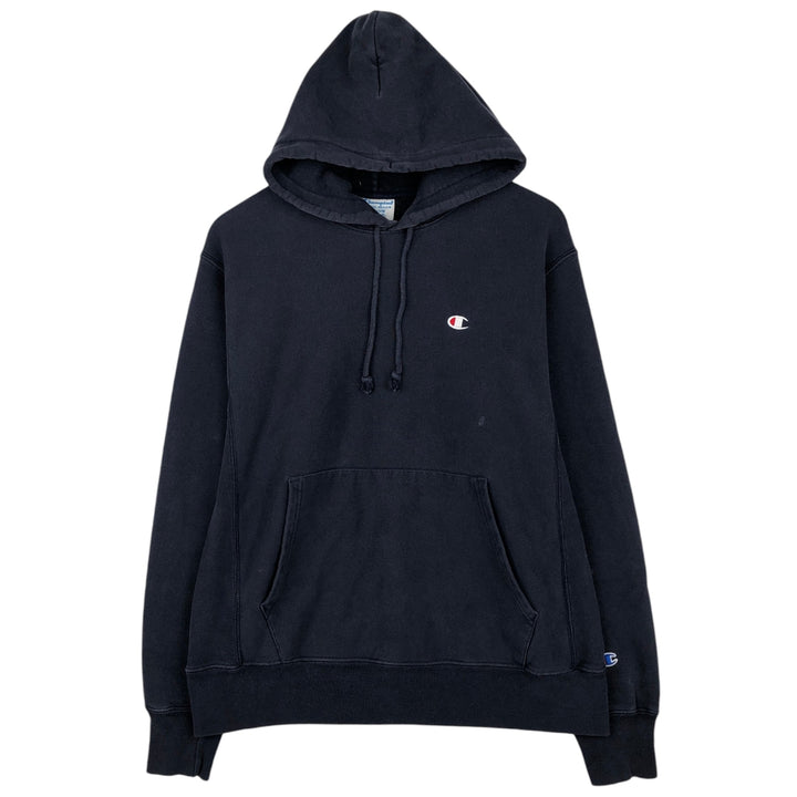 2000'S Champion Sweatshirt Pullover Hoodie, Men's Size M cotton navy blue type Vintage Second Hand