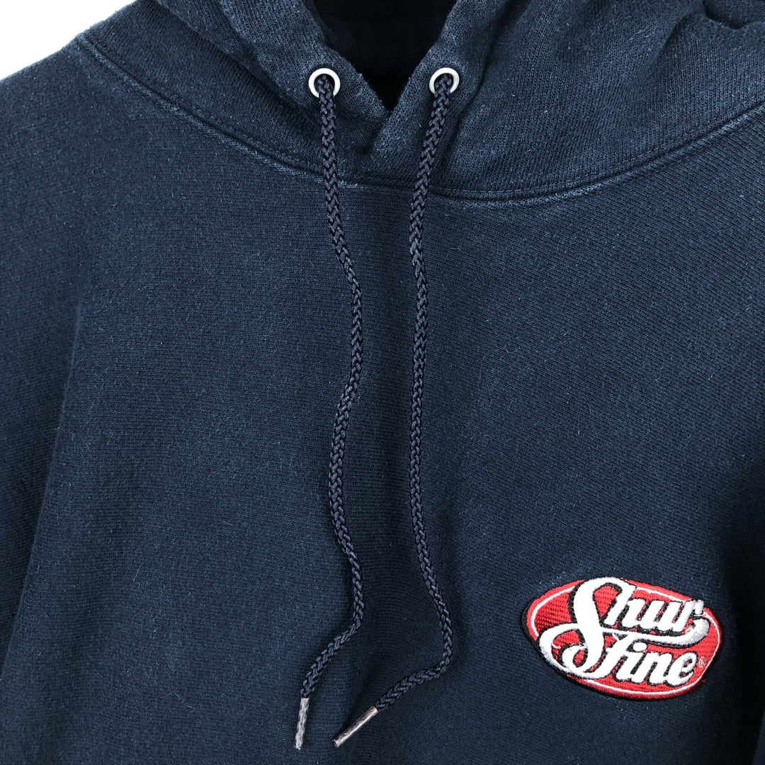 2000'S Champion sweatshirt pullover hoodie, men's size L (approx.) cotton navy blue type Vintage Second Hand