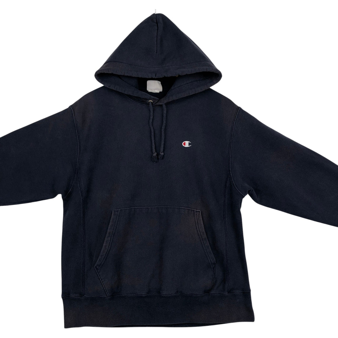 2000'S Champion Sweatshirt Pullover Hoodie, Men's Size M cotton navy blue type Vintage Second Hand