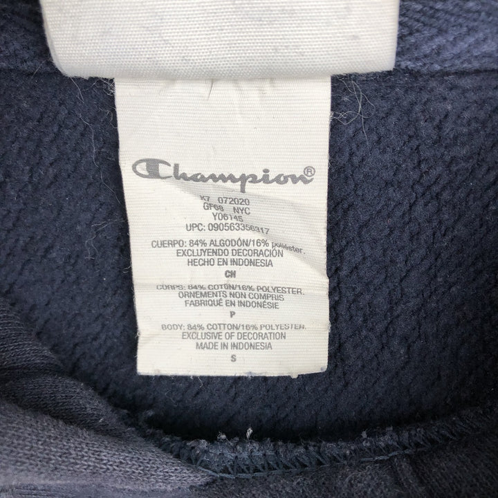2000'S Champion sweatshirt pullover hoodie, men's size S (approx.) cotton navy blue type Vintage Second Hand
