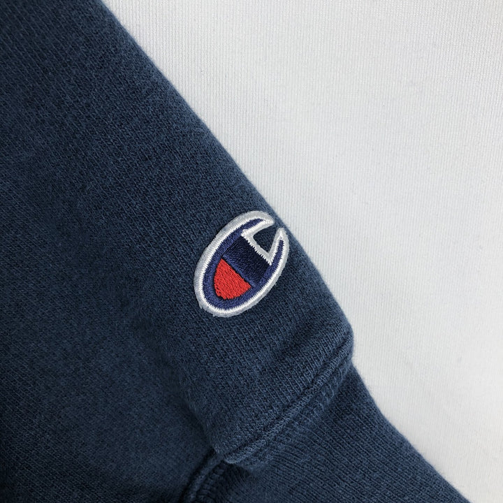 2000'S Champion sweatshirt pullover hoodie, men's size XL (approx.) cotton navy blue type Vintage Second Hand