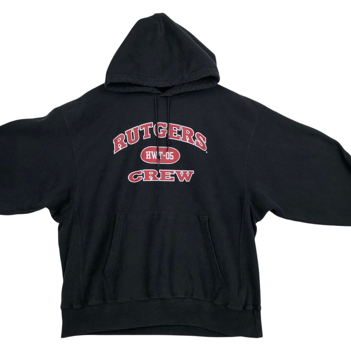 2000'S Champion College Sweatshirt Pullover Hoodie, Men's XL cotton black type Vintage Second Hand