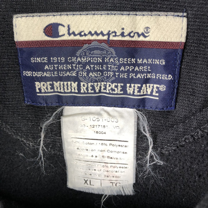 2000'S Champion College Sweatshirt Pullover Hoodie, Men's XL cotton black type Vintage Second Hand