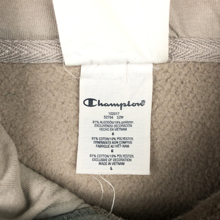 Champion REVERSE WEAVE Camouflage Pattern Sweatshirt Pullover Hoodie (Men's Size L equivalent) cotton Khaki type sage green Vintage Second Hand