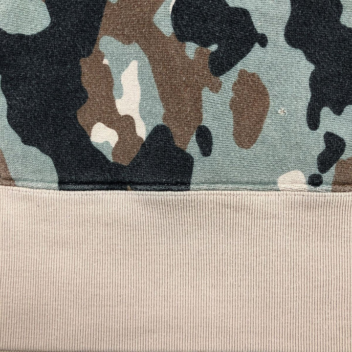 Champion REVERSE WEAVE Camouflage Pattern Sweatshirt Pullover Hoodie (Men's Size L equivalent) cotton Khaki type sage green Vintage Second Hand