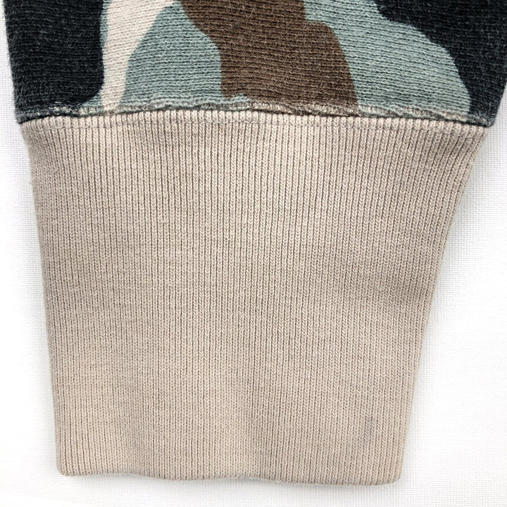 Champion REVERSE WEAVE Camouflage Pattern Sweatshirt Pullover Hoodie (Men's Size L equivalent) cotton Khaki type sage green Vintage Second Hand