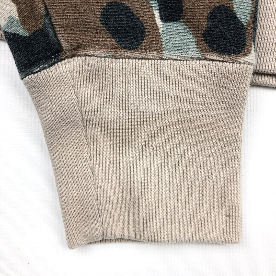 Champion REVERSE WEAVE Camouflage Pattern Sweatshirt Pullover Hoodie (Men's Size L equivalent) cotton Khaki type sage green Vintage Second Hand