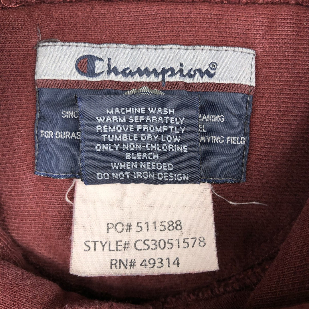 2000'S Champion College Sweatshirt Pullover Hoodie, Men's Size L cotton red type Vintage Second Hand