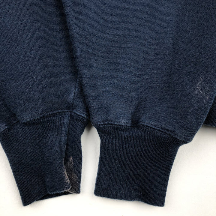 2000'S Champion Premium Reverse Weave No-Pattern Sweatshirt Pullover Hoodie, Men's XL equivalent. cotton navy blue type Vintage Second Hand
