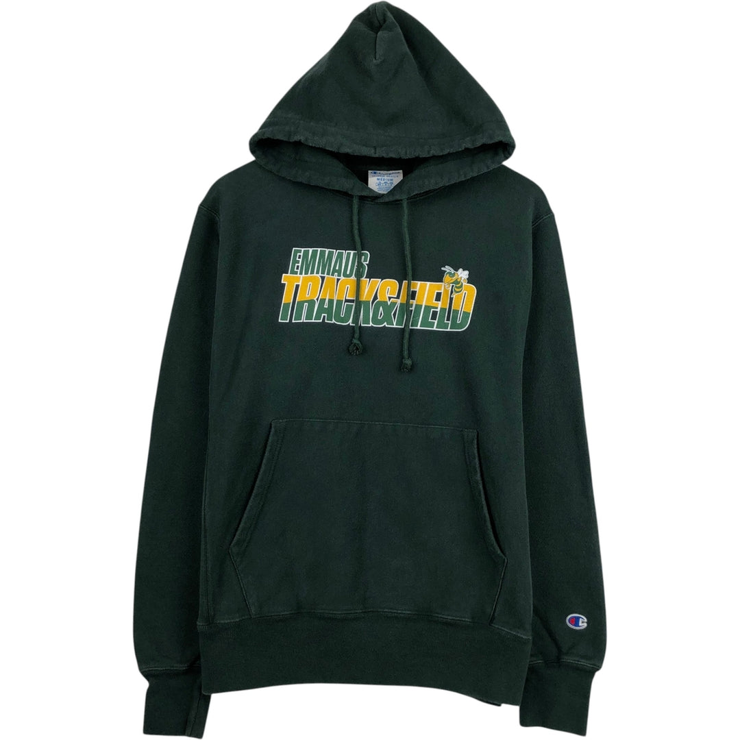 Champion REVERSE WEAVE College Character Sweatshirt Pullover Hoodie (Men's Size M) cotton Green type dark green Vintage Second Hand