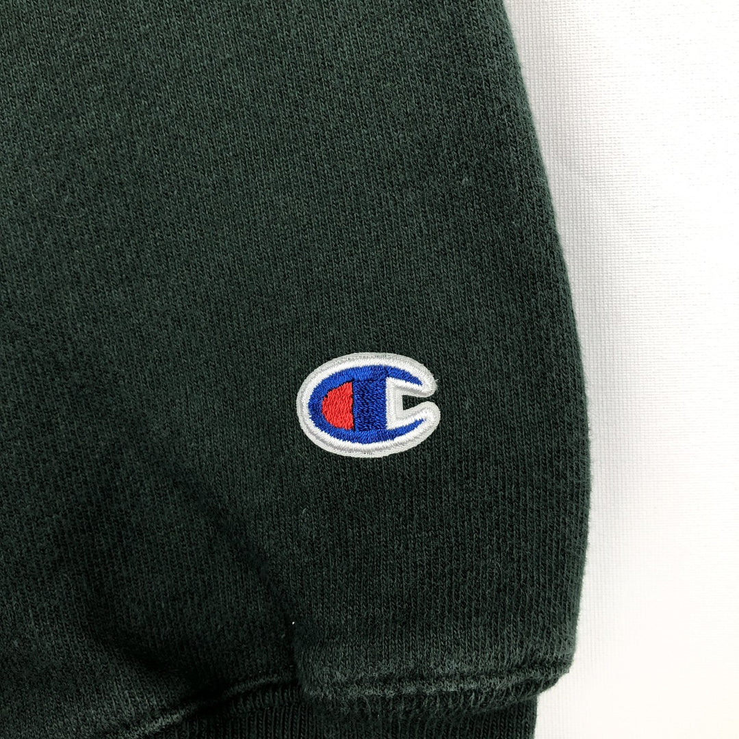 Champion REVERSE WEAVE College Character Sweatshirt Pullover Hoodie (Men's Size M) cotton Green type dark green Vintage Second Hand