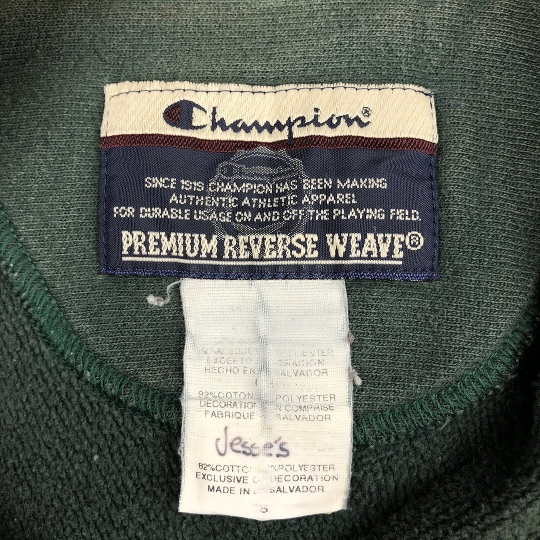 2000'S Champion PREMIUM REVERSE WEAVE Cut-off College Sweatshirt Pullover Hoodie (Men's Size S) cotton green type Vintage Second Hand