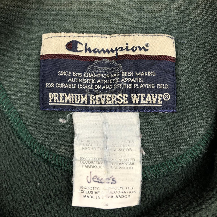 2000'S Champion PREMIUM REVERSE WEAVE Cut-off College Sweatshirt Pullover Hoodie (Men's Size S) cotton green type Vintage Second Hand