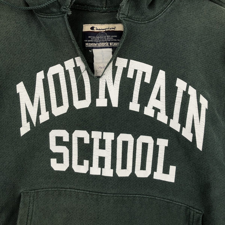 2000'S Champion PREMIUM REVERSE WEAVE Cut-off College Sweatshirt Pullover Hoodie (Men's Size S) cotton green type Vintage Second Hand