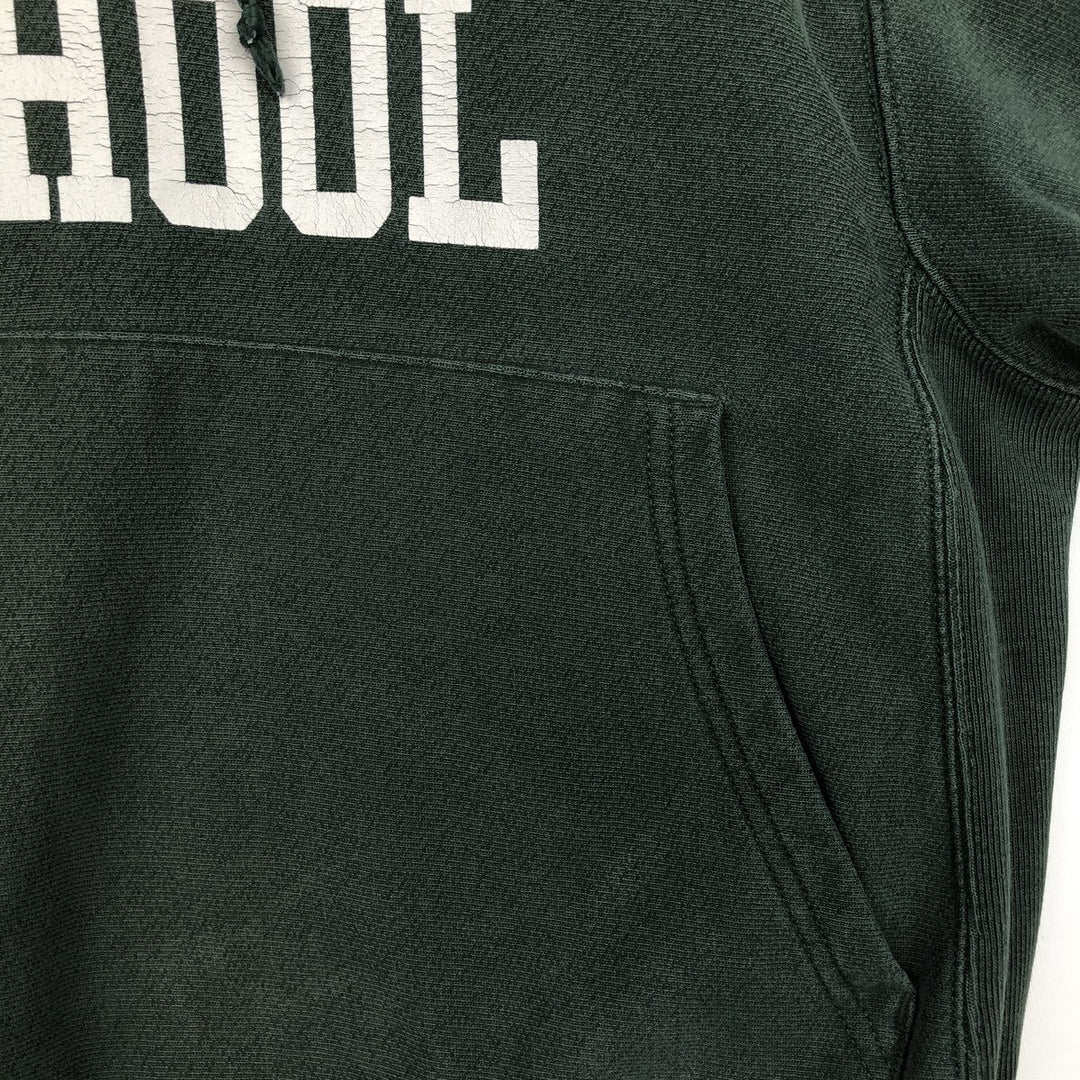 2000'S Champion PREMIUM REVERSE WEAVE Cut-off College Sweatshirt Pullover Hoodie (Men's Size S) cotton green type Vintage Second Hand