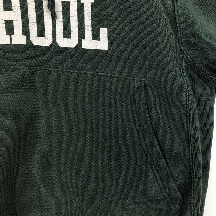 2000'S Champion PREMIUM REVERSE WEAVE Cut-off College Sweatshirt Pullover Hoodie (Men's Size S) cotton green type Vintage Second Hand