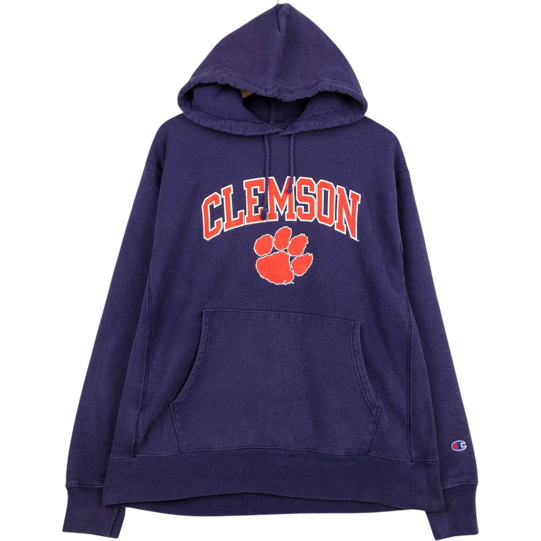 Champion REVERSE WEAVE Reverse Weave College Sweat Pullover Hoodie Men's L size cotton purple type Vintage Second Hand