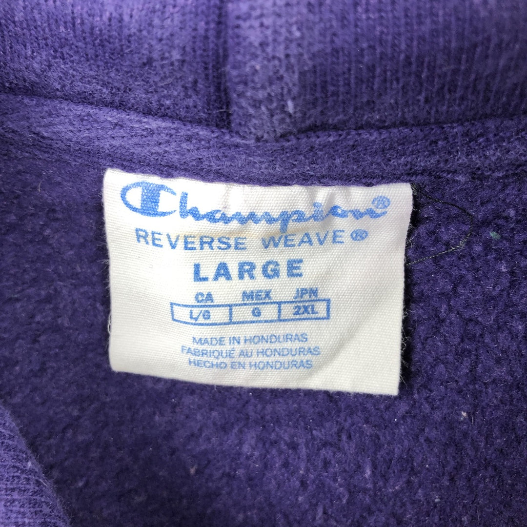 Champion REVERSE WEAVE Reverse Weave College Sweat Pullover Hoodie Men's L size cotton purple type Vintage Second Hand