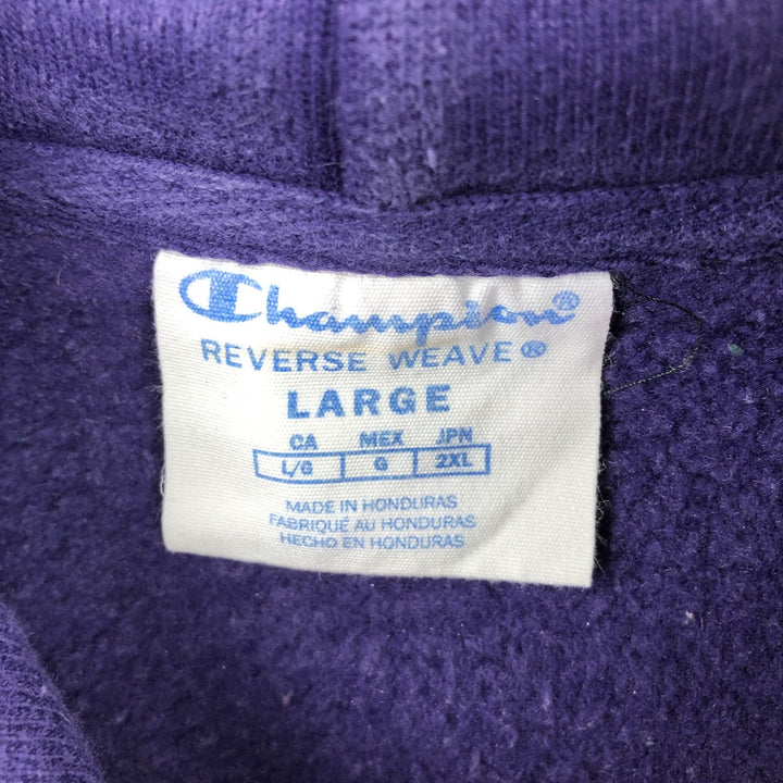 Champion REVERSE WEAVE Reverse Weave College Sweat Pullover Hoodie Men's L size cotton purple type Vintage Second Hand