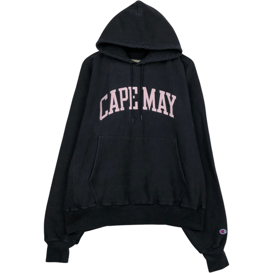 00'S Champion Premium Reverse Weave College Sweat Pullover Hoodie, Men's Size L cotton navy blue type Vintage Second Hand