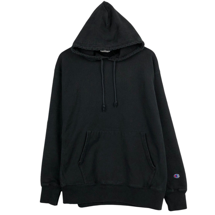 Champion REVERSE WEAVE Reverse Weave Sweat Pullover Hoodie Men's XL cotton black type Vintage Second Hand