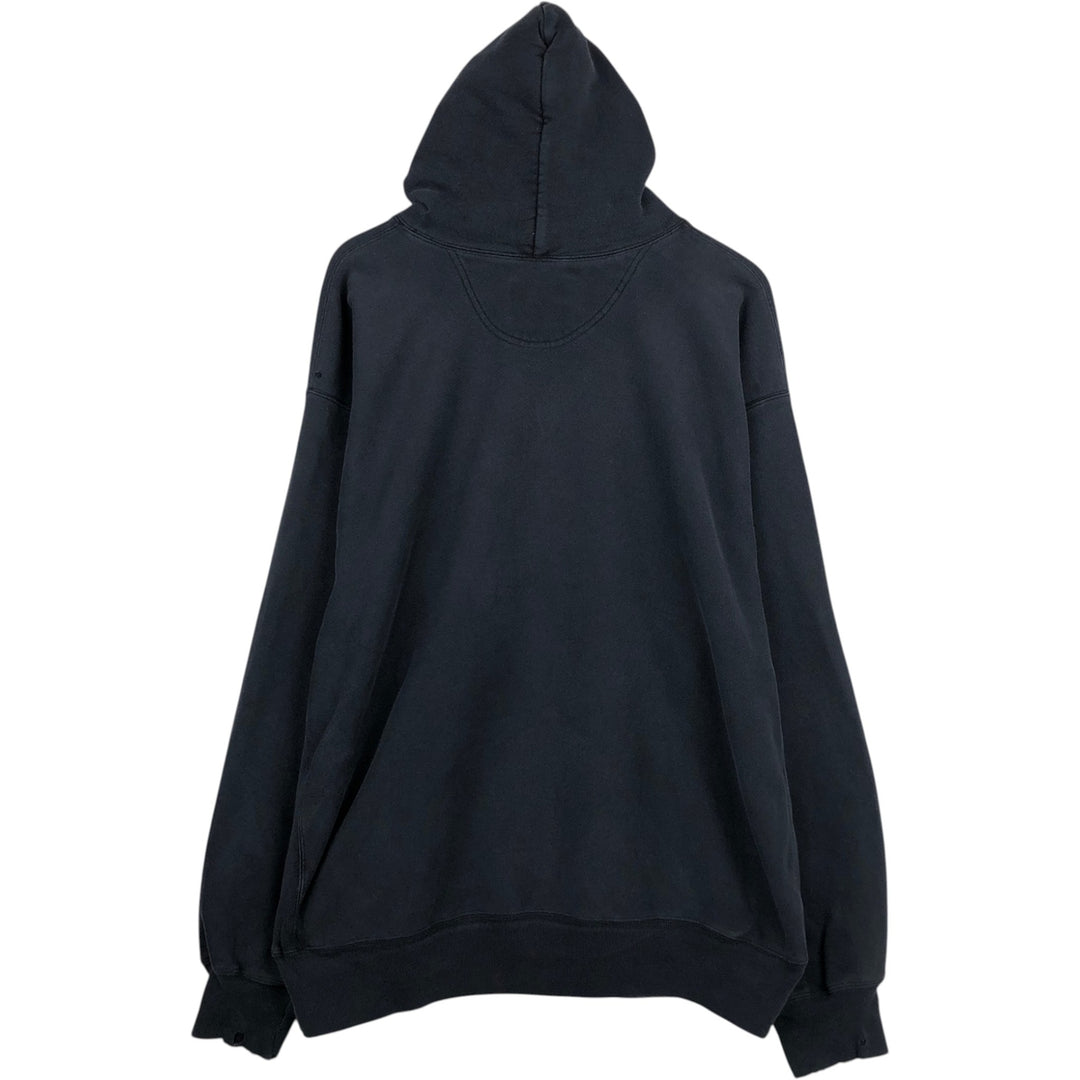 2000'S Champion PREMIUM REVERSE WEAVE Advertising Sweatshirt Pullover Hoodie, Men's XXL equivalent. cotton black type Vintage Second Hand