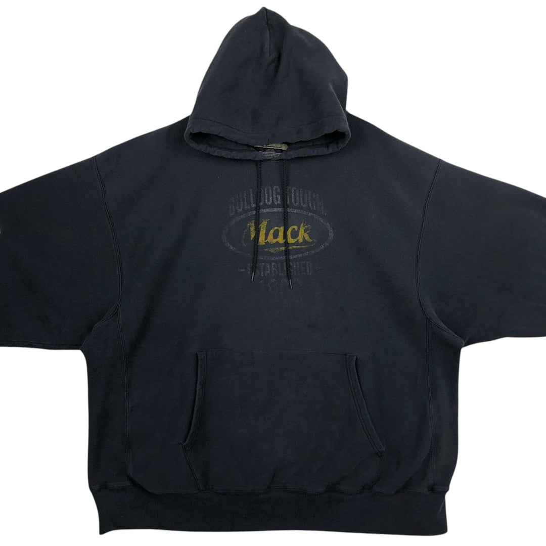 2000'S Champion PREMIUM REVERSE WEAVE Advertising Sweatshirt Pullover Hoodie, Men's XXL equivalent. cotton black type Vintage Second Hand