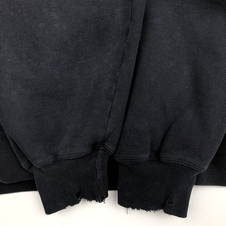 2000'S Champion PREMIUM REVERSE WEAVE Advertising Sweatshirt Pullover Hoodie, Men's XXL equivalent. cotton black type Vintage Second Hand